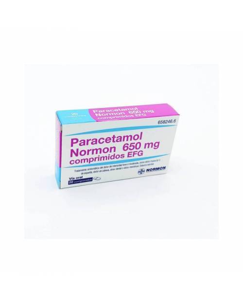 PARACETAMOL NORMON 650 mg COMPRIMIDOS EFG