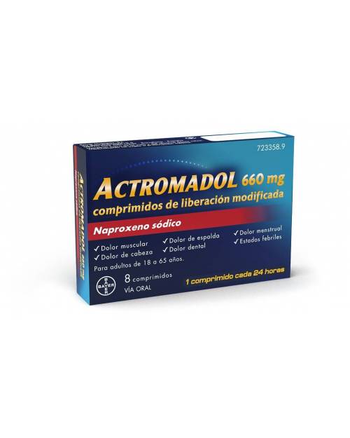 ACTROMADOL 660 MG COMPRIMIDOS DE LIBERACIÓN MODIFICADA