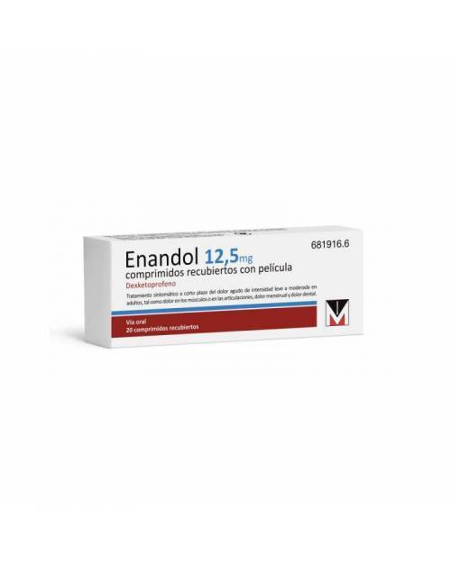 ENANDOL 12,5 mg COMPRIMIDOS RECUBIERTOS CON PELICULA