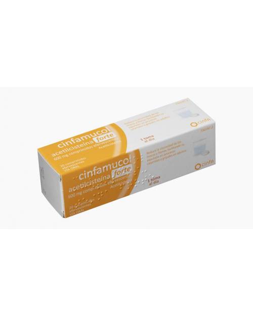 CINFAMUCOL ACETILCISTEÍNA FORTE 600 MG COMPRIMIDOS EFERVESCENTES