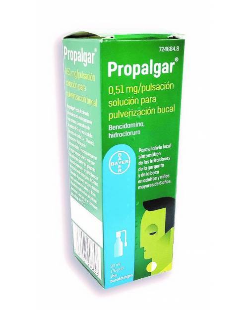 PROPALGAR 0,51 MG/PULSACION SOLUCION PARA PULVERIZACION BUCAL